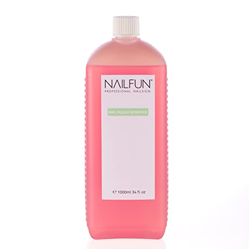 1 Liter Nail Polish Remover (Nagellackentferner) Acetonfrei mit dezentem Erdbeerduft von NAILFUN