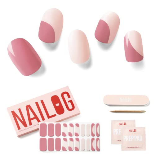 NAILOG Nagelfolie - Nagelfolie uv Härtend - Nagelfolie Selbstklebend - UV Nagelfolien - 20 Stück Nagelsticker,Nails Starter Set,Gel Finish,14 Tage Langlebige,Geschenk für Frauen,Audrey NAILOG Nagelfolie - Nagelfolie uv Härtend - Nagelfolie Selbstklebend - UV Nagelfolien - 20 Stück Nagelsticker,Nails Starter Set,Gel Finish,14 Tage Langlebige,Geschenk für Frauen,Audrey von NAILOG