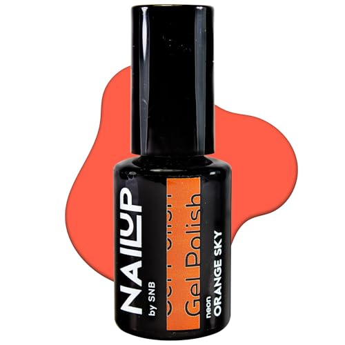 NAILUP by SNB UV/LED Gel Nagellack für Maniküre & Pediküre 6ml - Neon | Gel Polish | SNB Professional Farben UV Lack Gel Nägel Nageldesign | Gelnägel | Gel Nail Polish (Orange Sky, 6ml) von NAILUP by SNB