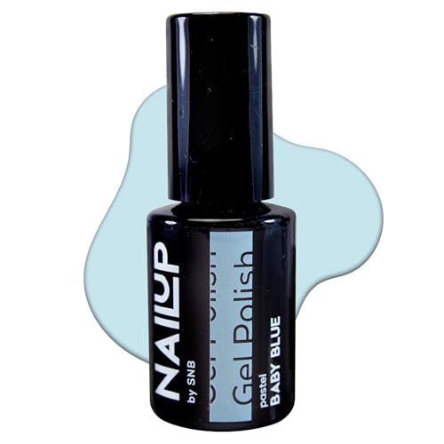 NAILUP by SNB UV/LED Gel Nagellack für Maniküre & Pediküre 6ml - Pastel | Gel Polish | SNB Professional Farben UV Lack Gel Nägel Nageldesign | Gelnägel | Gel Nail Polish (Baby Blue, 6ml) von NAILUP by SNB