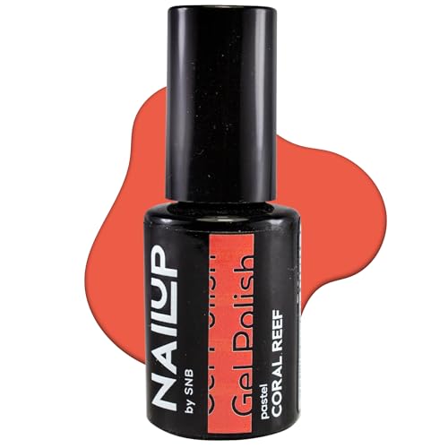 NAILUP by SNB UV/LED Gel Nagellack für Maniküre & Pediküre 6ml - Pastel | Gel Polish | SNB Professional Farben UV Lack Gel Nägel Nageldesign | Gelnägel | Gel Nail Polish (Coral Reef, 6ml) von NAILUP by SNB