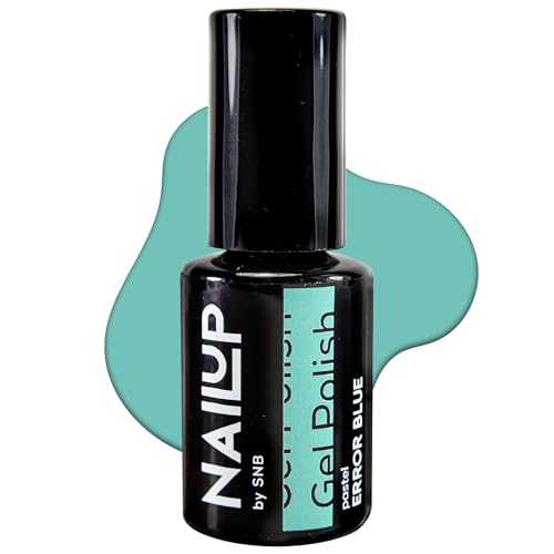 NAILUP by SNB UV/LED Gel Nagellack für Maniküre & Pediküre 6ml - Pastel | Gel Polish | SNB Professional Farben UV Lack Gel Nägel Nageldesign | Gelnägel | Gel Nail Polish (Error Blue, 6ml) von NAILUP by SNB