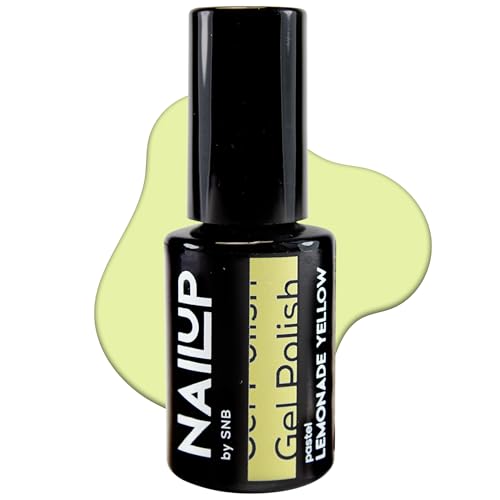 NAILUP by SNB UV/LED Gel Nagellack für Maniküre & Pediküre 6ml - Pastel | Gel Polish | SNB Professional Farben UV Lack Gel Nägel Nageldesign | Gelnägel | Gel Nail Polish (Limonade Yellow, 6ml) von NAILUP by SNB