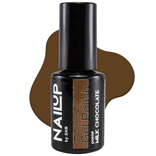 NAILUP by SNB UV/LED Gel Nagellack für Maniküre & Pediküre 6ml - Pastel | Gel Polish | SNB Professional Farben UV Lack Gel Nägel Nageldesign | Gelnägel | Gel Nail Polish (Milk Chocolate, 6ml) von NAILUP by SNB