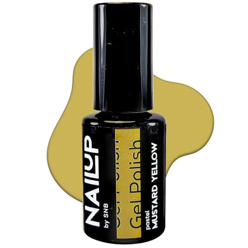 NAILUP by SNB UV/LED Gel Nagellack für Maniküre & Pediküre 6ml - Pastel | Gel Polish | SNB Professional Farben UV Lack Gel Nägel Nageldesign | Gelnägel | Gel Nail Polish (Mustard Yellow, 6ml) von NAILUP by SNB