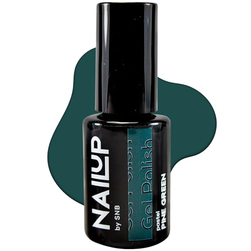 NAILUP by SNB UV/LED Gel Nagellack für Maniküre & Pediküre 6ml - Pastel | Gel Polish | SNB Professional Farben UV Lack Gel Nägel Nageldesign | Gelnägel | Gel Nail Polish (Pine green, 6ml) von NAILUP by SNB