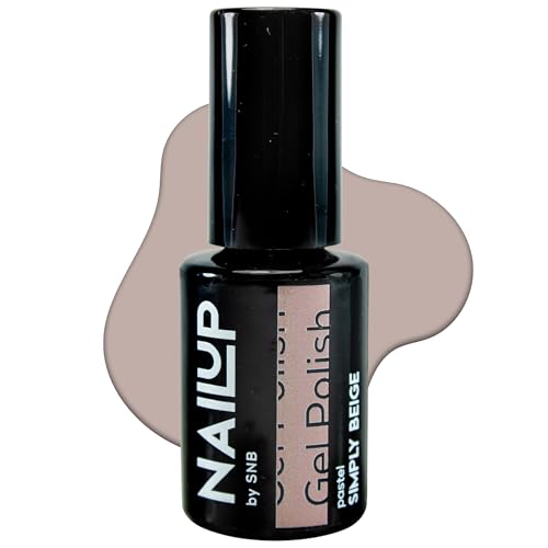 NAILUP by SNB UV/LED Gel Nagellack für Maniküre & Pediküre 6ml - Pastel | Gel Polish | SNB Professional Farben UV Lack Gel Nägel Nageldesign | Gelnägel | Gel Nail Polish (Simply Beige, 6ml) von NAILUP by SNB