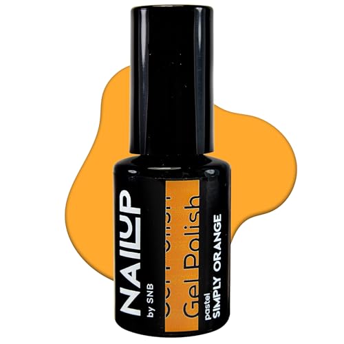 NAILUP by SNB UV/LED Gel Nagellack für Maniküre & Pediküre 6ml - Pastel | Gel Polish | SNB Professional Farben UV Lack Gel Nägel Nageldesign | Gelnägel | Gel Nail Polish (Simply Orange, 6ml) von NAILUP by SNB