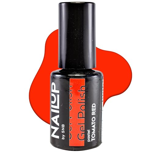 NAILUP by SNB UV/LED Gel Nagellack für Maniküre & Pediküre 6ml - Pastel | Gel Polish | SNB Professional Farben UV Lack Gel Nägel Nageldesign | Gelnägel | Gel Nail Polish (Tomato Red, 6ml) von NAILUP by SNB