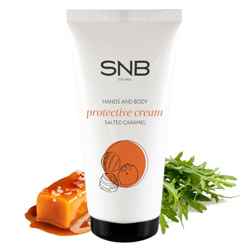SNB Professional Hände und Körper Creme 50ml mit Salziges Karamell und Rucola-Extrakt | Handpflege & Körperpflege | Für sehr trockene und rissige Haut | Mit 94% natürlichen Inhaltsstoffen von NAILUP by SNB