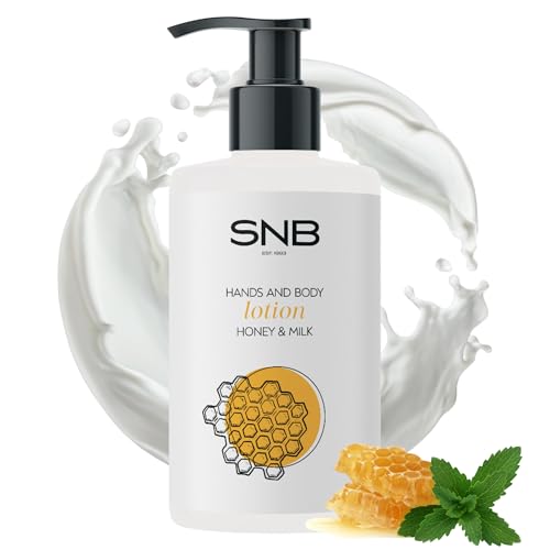 SNB Professional Hand- & Körperlotion Honig & Milch – 250 ml – Feuchtigkeitsspendende Pflege mit Urea, Allantoin & Kräuterextrakten – Für geschmeidige Haut – Ideal für Zuhause & Studio von NAILUP by SNB