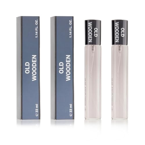 NAINA Herrenparfums Set Old Wooden 2x 33ml – Parfums für Männer – Parfümfläschchen Spray, Eau de Parfum – Inspiriertes Herren Parfüm - Einzigartige Düfte - Herrendüfte Satz mit zwei 33ml von NAINA