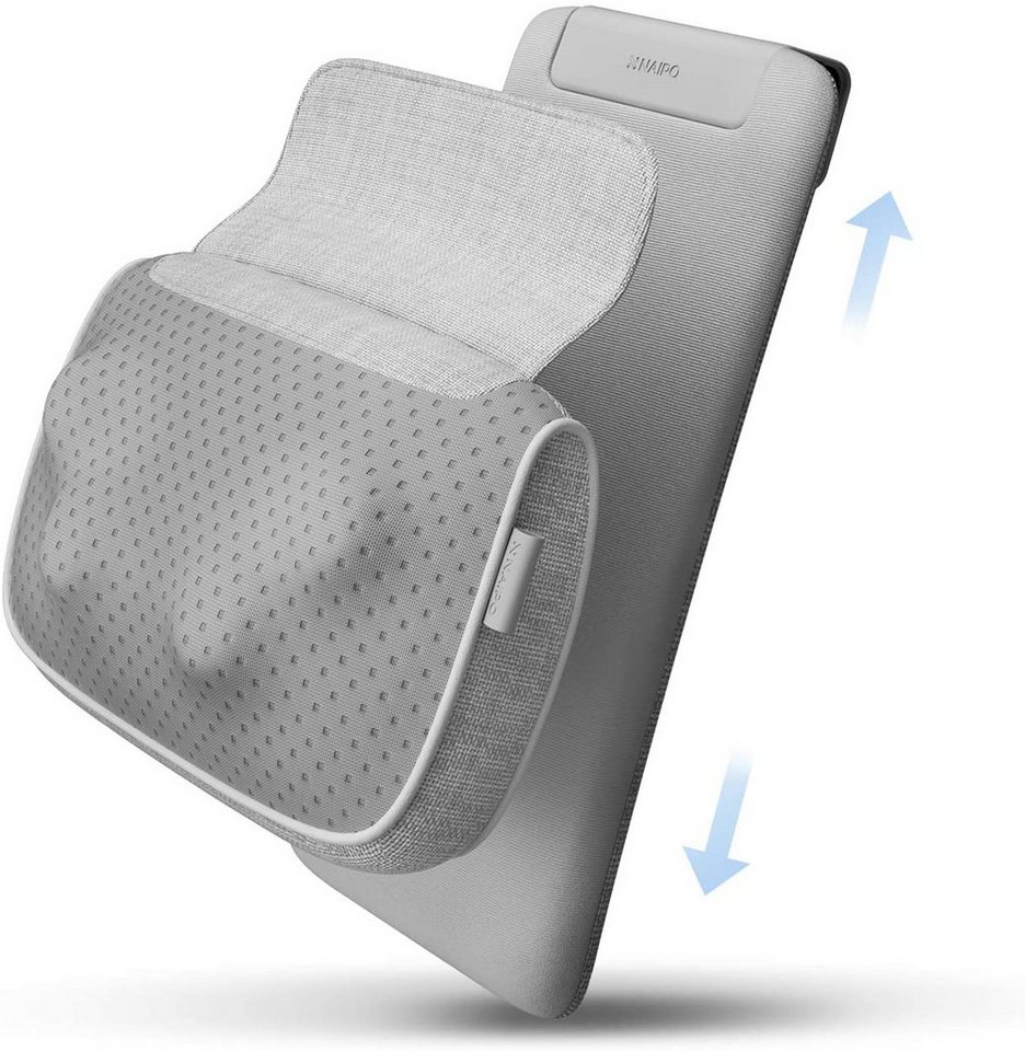 NAIPO Massagekissen Shiatsu Nacken- und Rückenmassagegerät mit Wärmefunktion, und Rückenmassagegerät mit Knetfunktion von NAIPO