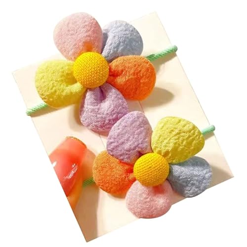 Kleinkind Mädchen Haarband Stoff Haar Seile Niedliche Haargummis Kleine Mädchen Frühling Pferdeschwanzhalter Kind Kopfschmuck 2PCS Baby Mädchen Haarschmuck für Zöpfe von NAIXUE