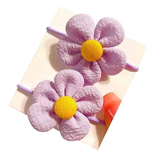 Kleinkind Mädchen Haarband Stoff Haar Seile Niedliche Haargummis Kleine Mädchen Frühling Pferdeschwanzhalter Kind Kopfschmuck 2PCS Baby Mädchen Haarschmuck für Zöpfe von NAIXUE