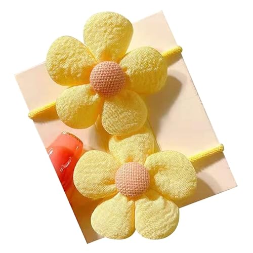 Kleinkind Mädchen Haarband Stoff Haar Seile Niedliche Haargummis Kleine Mädchen Frühling Pferdeschwanzhalter Kind Kopfschmuck 2PCS Baby Mädchen Haarschmuck für Zöpfe von NAIXUE