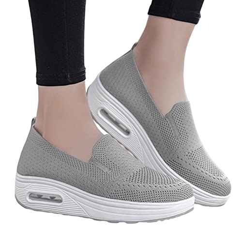 NAIXUE Orthopädische Turnschuhe Damen, Leichter Atmungsaktiver Sport Sneaker Aus Mesh Für Damen, Schnürsenkellose Sportschuhe Mit Weichem Luftpolster, Outdoor Damenschuhe Für Zum Laufen von NAIXUE