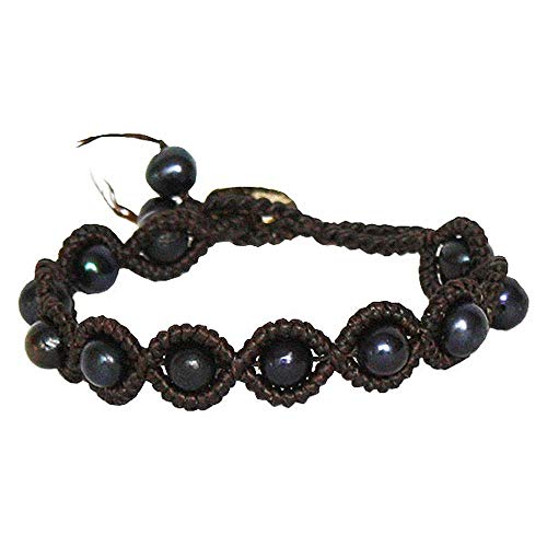 NAKAMOL Armband Braun echte Perle von NAKAMOL