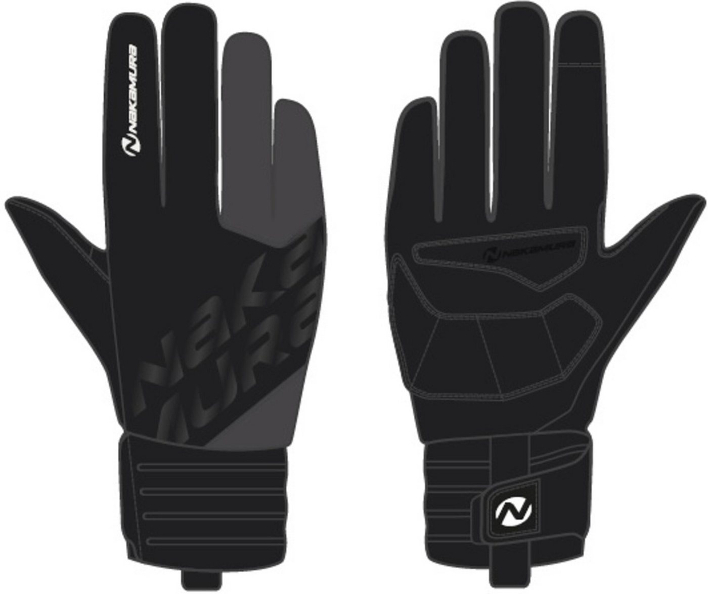 NAKAMURA Fahrradhandschuhe Ux.-Handschuh Akron GLV U BLACK NIGHT/ANTHRACI von NAKAMURA