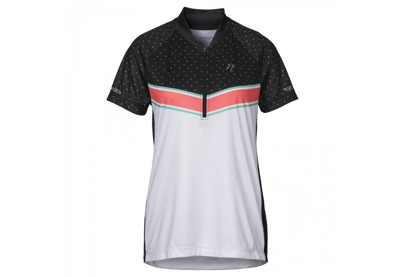 NAKAMURA Radtrikot Damen Fahrrad-Trikot Envie BLACK/RED LIGHT/WEIß von NAKAMURA