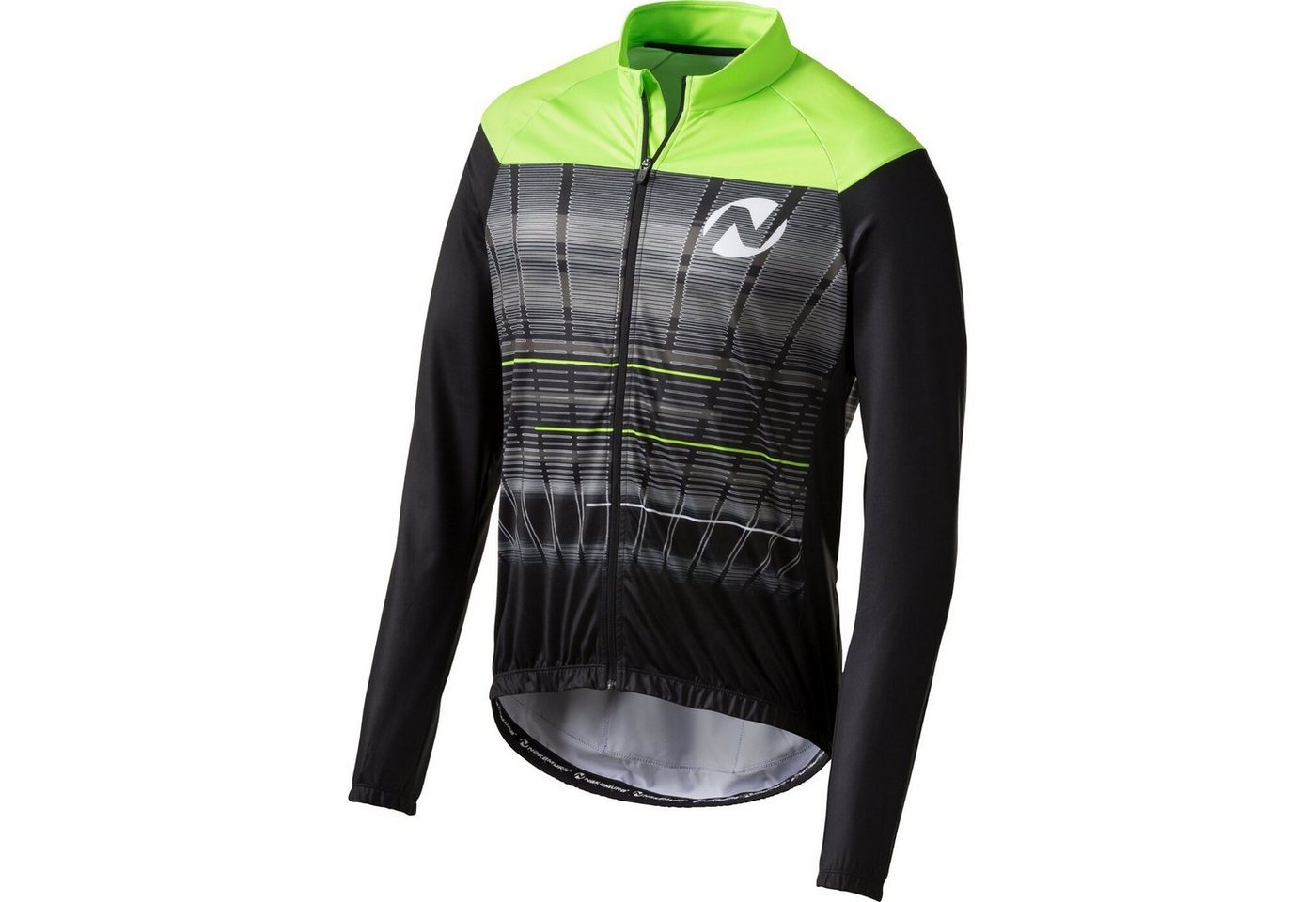 NAKAMURA Radtrikot Fahrrad-Trikot Darzo langarm BLACK/GREEN von NAKAMURA