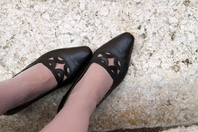 Vtg Schwarze Lederschuhe von NAKEDLUNCHCLOTHING