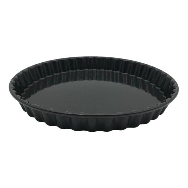 NAKOA Premium Tarteform I Quicheform I Kuchenform rund I Backfrom aus Emaille Ø 28 cm Antihaft mit Wellrand I kratzfest schnittfest spülmaschinensicher I Kuchenbodenform MADE nachhaltig IN GERMANY von NAKOA