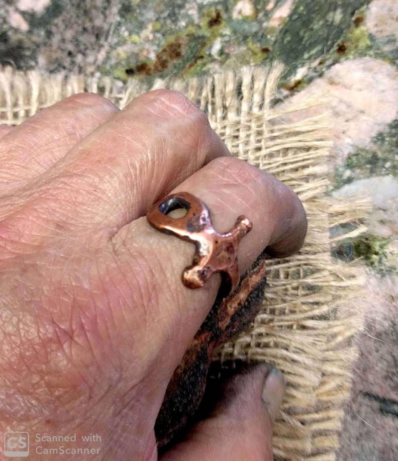 Ankh Daumen Ring. 2, 5 Mm Dicke. Kupfer. Rustikal Gealtert. Manschettenring Ankh Daumen Ring. 2, 5 Mm Dicke. Kupfer. Rustikal Gealtert. Manschettenring von NAKOBI