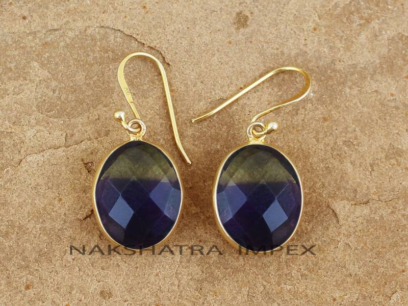 925 Silber Ohrhänger. Ametrin Hydro Quarz Oval Ohrring. Damen Ohrringe. Tropfen Ohrringe Geschenk Für Sie. Boho Schmuck von NAKSHATRAIMPEX