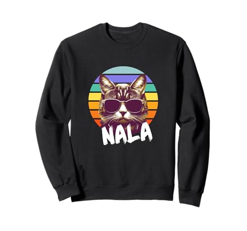 NALA - Schöner Mädchen Name mit lustiger Katze Sweatshirt NALA - Schöner Mädchen Name mit lustiger Katze Sweatshirt von NALA Tochter Enkel Geburtstag Geschenkideen
