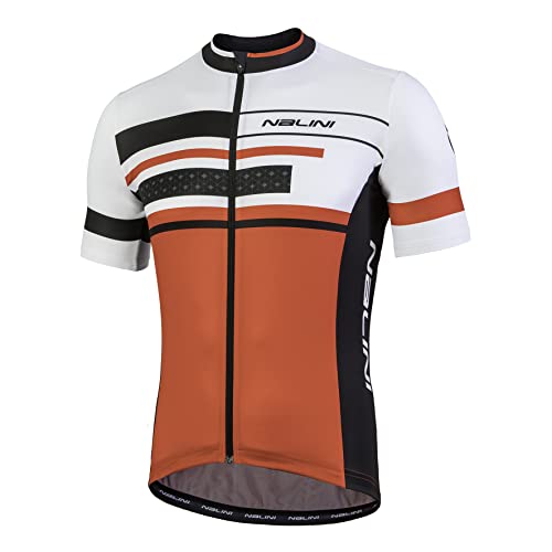 NALINI Men's AHS Vittoria T-Shirt, Weiss/SAECO ROT, Medium von NALINI