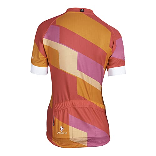 NALINI Women's Stripe Lady Jersey T-Shirt, ROSA/ORANGE/LACHS/BCO, M von NALINI