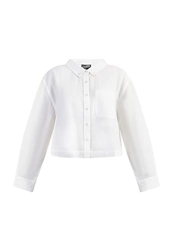 NALLY Damen Langarm Bluse 37327425-NA02, Weiss, M von NALLY