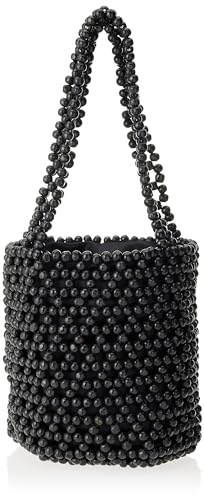 NALLY Women's Bucket Bag aus Perlen Damen Schultertasche, Schwarz von NALLY