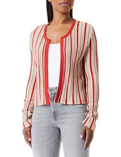 NALLY Women's Damen Cardigan 11026972-NA02, Rot Mehrfarbig, S Sweater, Small von NALLY