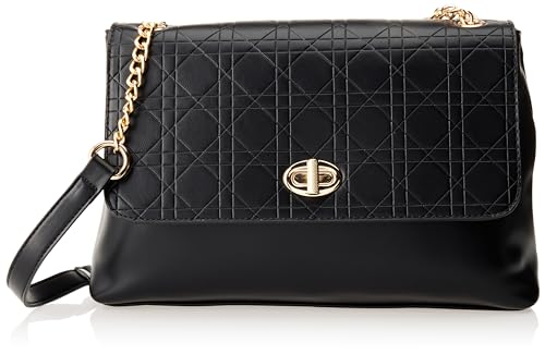 NALLY Women's Damen Schultertasche, SCHWARZ von NALLY