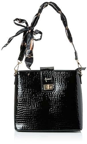 NALLY Women's Handtasche Damen Shopper, SCHWARZ von NALLY