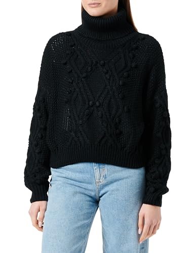 NALLY Women's Strick Rollkragenpullover, Schwarz, XL/XXL von NALLY