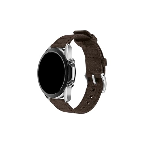 18 mm 20 mm 22 mm Nylon-Canvas-Armband for Samsung Galaxy Watch 3/4/5 Gürtel for Huawei Wacth GT2 Pro Armband Schnellverschluss-Armband (Color : Brown, Size : 22mm) von NALoRa