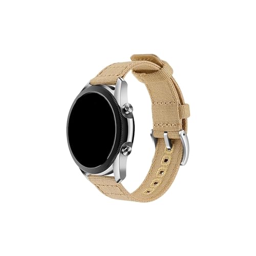 18 mm 20 mm 22 mm Nylon-Canvas-Armband for Samsung Galaxy Watch 3/4/5 Gürtel for Huawei Wacth GT2 Pro Armband Schnellverschluss-Armband (Color : Khaki, Size : 18mm) von NALoRa