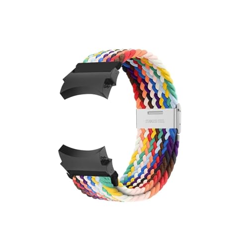 20mm Band for Samsung Galaxy Watch 4/5/6 44mm 40mm Classic 43mm 47mm 5Pro 45mm Keine Lücken Nylon Armband for Galaxy Watch 6 Armband (Color : Rainbow, Size : For 4 classic 42mm 46mm) von NALoRa