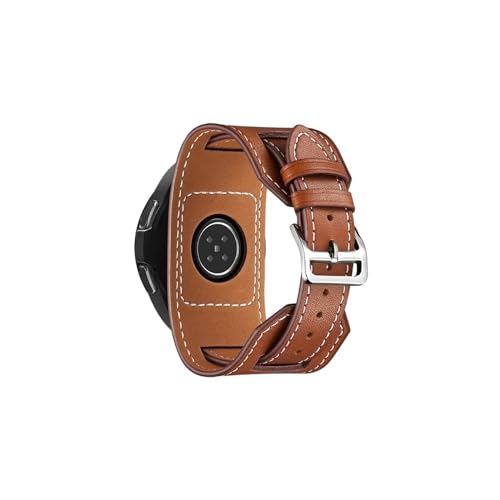 22 mm 20 mm Lederarmband passend for Samsung Watch 6 5 4 Gear S3 Armbandgürtel passend for Huawei Watch 4/3/GT3-2 Pro passend for Amazfit GTR/GTS 4 Band (Color : Brown, Size : For Samsung Watch 5) von NALoRa