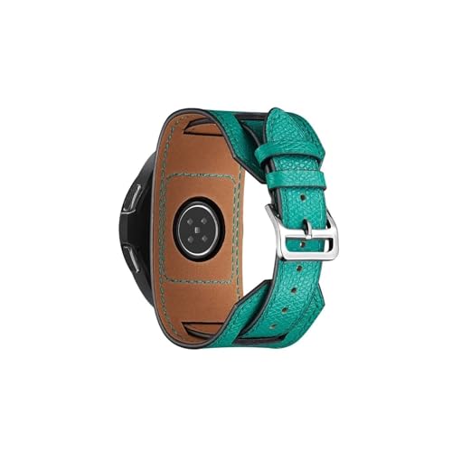 22 mm 20 mm Lederarmband passend for Samsung Watch 6 5 4 Gear S3 Armbandgürtel passend for Huawei Watch 4/3/GT3-2 Pro passend for Amazfit GTR/GTS 4 Band (Color : Malachite green, Size : For Huawei W von NALoRa