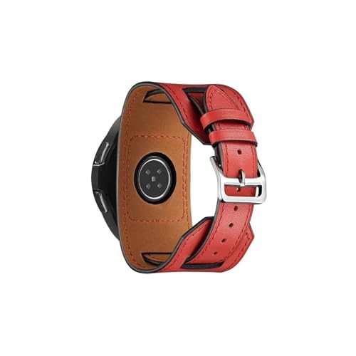 22 mm 20 mm Lederarmband passend for Samsung Watch 6 5 4 Gear S3 Armbandgürtel passend for Huawei Watch 4/3/GT3-2 Pro passend for Amazfit GTR/GTS 4 Band (Color : Red, Size : For Samsung Watch 5) von NALoRa