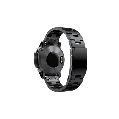 22mm 26mm Armband aus Titanlegierung for Garmin Fenix ​​7 7X 6X 6 Pro 5X 5 Plus Schnellverschluss-Armband Enduro 2 MARQ Sportlerarmband (Color : Black, Size : 26mm) von NALoRa