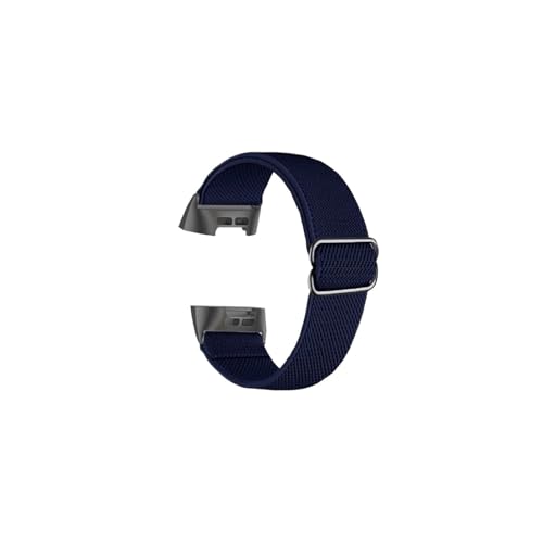 Elastisches Nylonband passend for Fitbit Charge 6 5 4 3 3 se Damen Herren geflochtene Sportuhrenarmbandschlaufe for Fitbit Charge 2 (Color : Blue, Size : For Fitbit Charge 3) von NALoRa