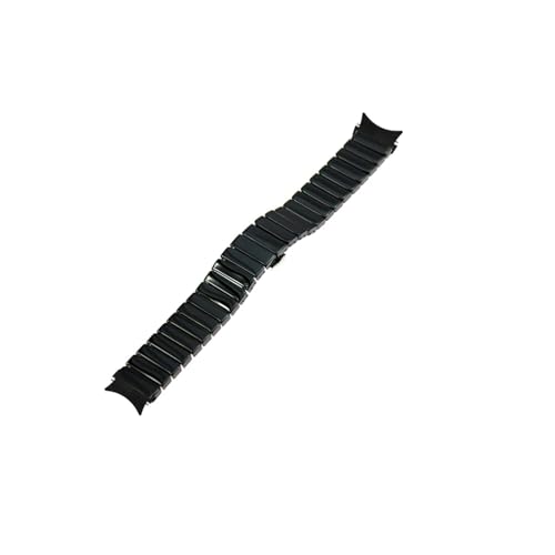 Lückenloses Keramikarmband for Samsung Galaxy Watch 4 5 Pro 6 Armband 44 mm 40 mm 45 mm Armband for Galaxy Watch 4 6 Classic 43 mm 47 mm (Color : Black, Size : For Galaxy watch 56 44mm) von NALoRa
