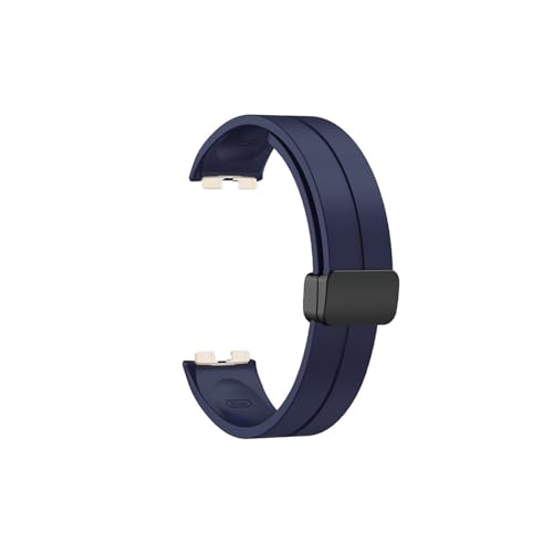 NALoRa Silikonarmband for Huawei Band 8 Uhr Ersatz Weiches Armband Magnetschnalle Armband Zubehör (Color : Blue, Size : For Huawei Band 8) von NALoRa