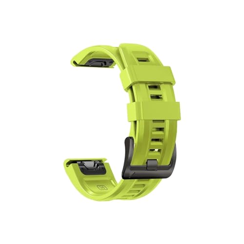 Quick fit 22 26mm Uhrenarmband for Garmin Descent Enduro 2 Mk2/Mk2i/Mk1/Epix Pro G1 D2 Band Weiche Outdoor Sport Silikon Armband (Color : Style3 Green, Size : Quick Fit 26mm) von NALoRa