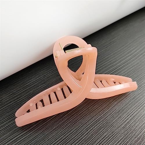 Frauen Einfarbig Haargreifer Mode Geometrische Haarspange Kopfbedeckung for Krabben Kopfschmuck Haarschmuck Geschenke 1St (Color : B2-pink) von NALsa